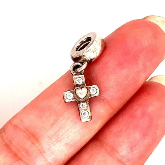 Pandora Silver Cross CZ Charm - Picture 2 of 4